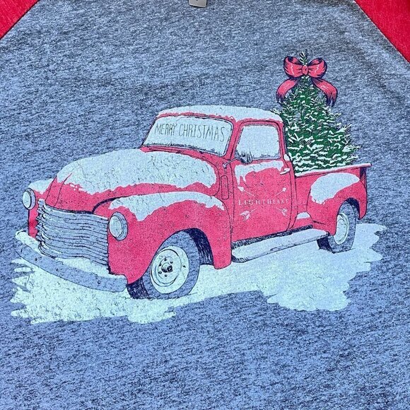 Christmas Scene Sleep Jersey Pickup Truck Christmas Tree Next Level Vintage Look - Picture 2 of 7